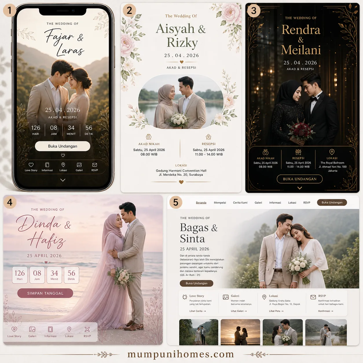 Undangan Digital Website Magelang dengan Desain Elegan