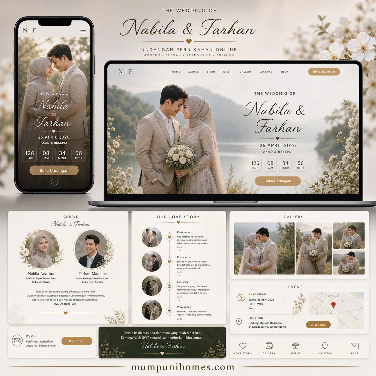 Undangan Pernikahan Digital Website Elegan dan Praktis