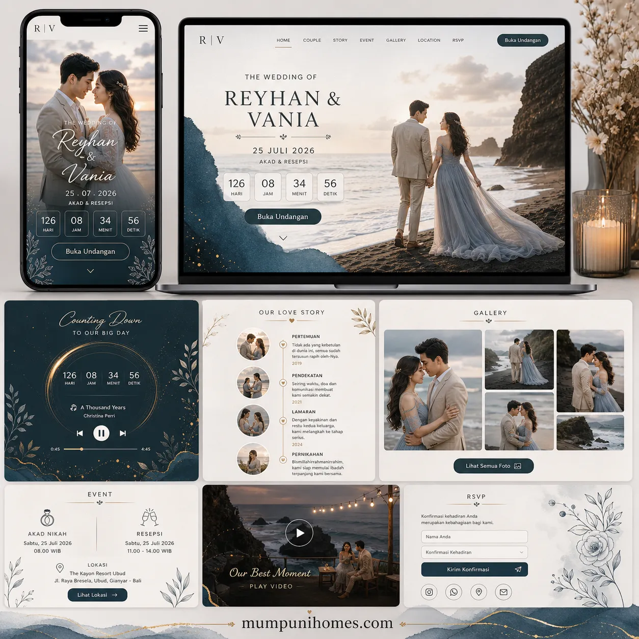 Website Undangan Digital Magelang Dengan Desain Elegan